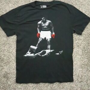 Muhammad Ali Graphic T-Shirt Men's Medium Black Cotton Boxing Sports Vintage‎